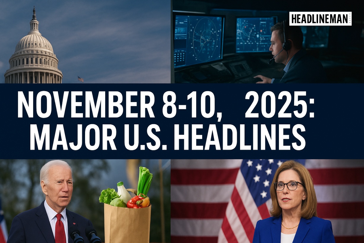 November 8–10, 2025: Major U.S. Headlines – Today USA News