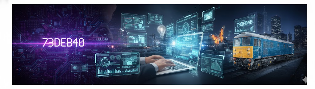 Abstract representation of 73deb40, a cryptic digital identifier symbolizing innovation, cybersecurity, blockchain, and modern technology culture