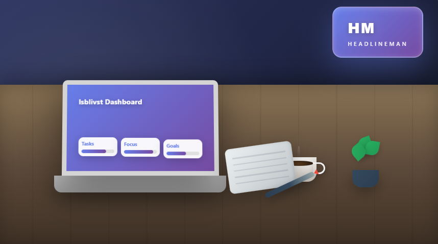 lsblivst productivity system dashboard showing digital workflow organization and time management tools on Headlineman.co.uk