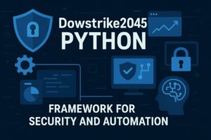 Detailed view of software Dowsstrike2045 Python showing AI analytics, automated workflows, and cybersecurity modules — Headlineman.co.uk