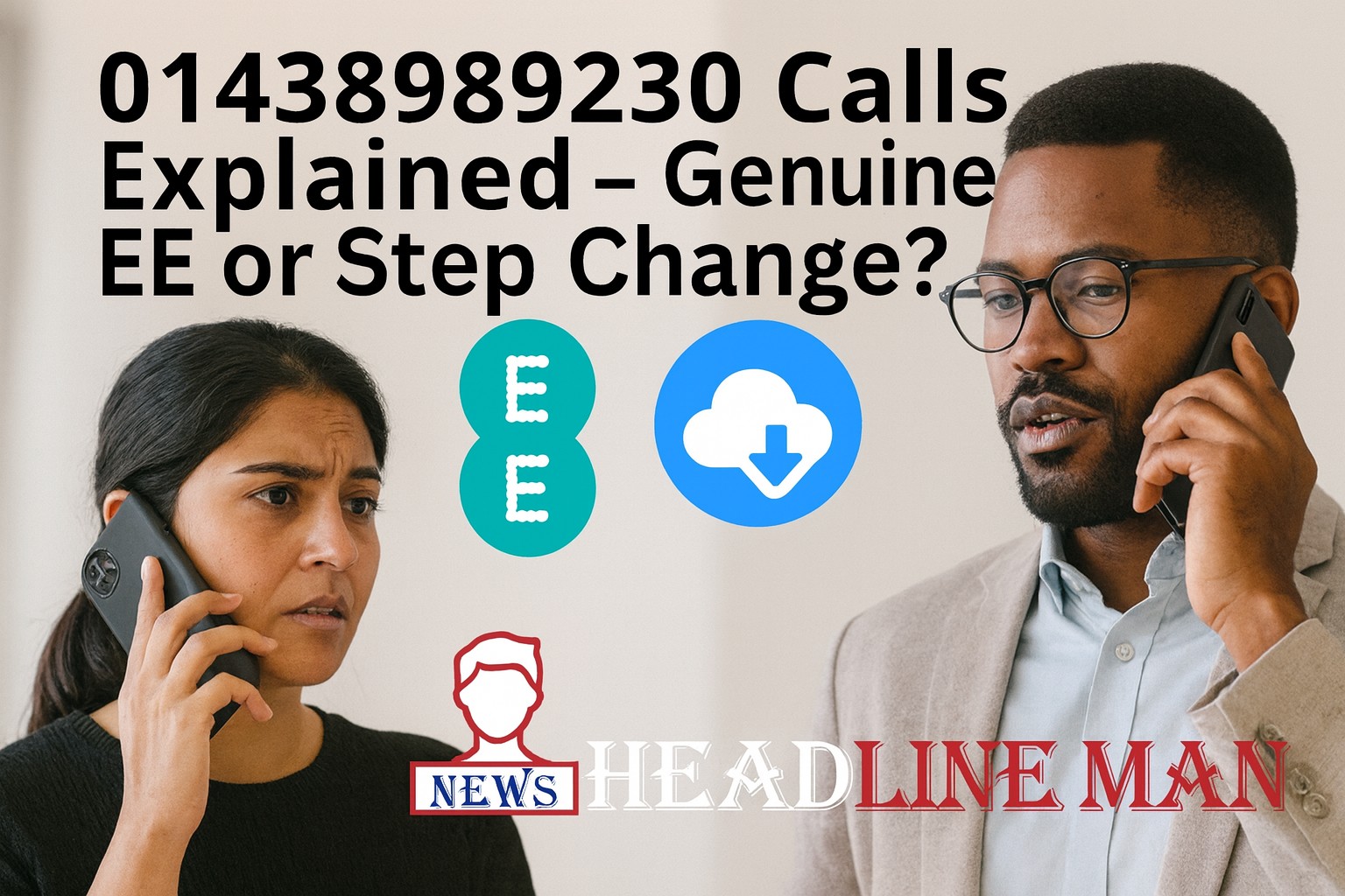Safe guide to 01438989230 calls – Verify EE and Step Change contacts | Headlineman.co.uk