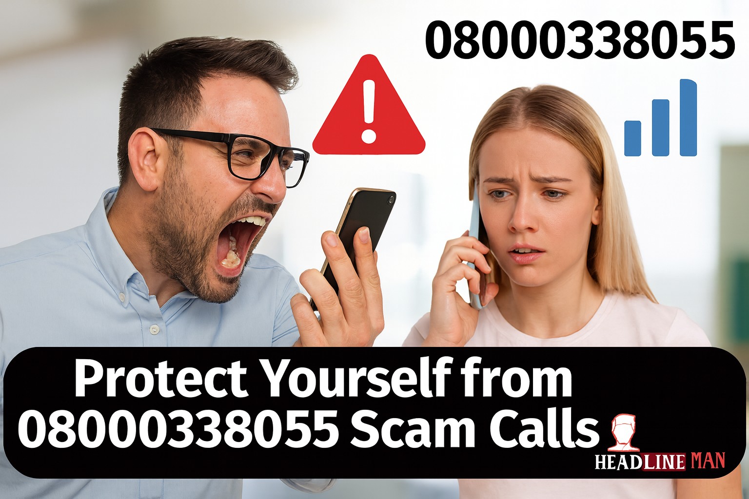 Stay safe from 08000338055 scam calls in the UK with advice from Headlineman.co.uk