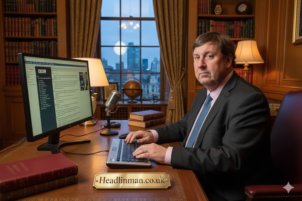 Gary O’Donoghue sharing insights on BBC politics and family life on Headlineman.co.uk