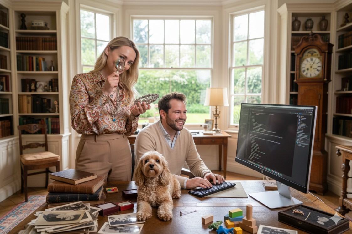 Hettie Jago partner: with partner Tom Jago and family - BBC Antiques Road Trip expert personal life revealed by Headlineman.co.uk