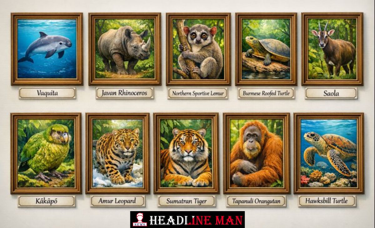 Top 10 Most Endangered Animals of 2025 with Population and Threats | Headlineman.co.uk