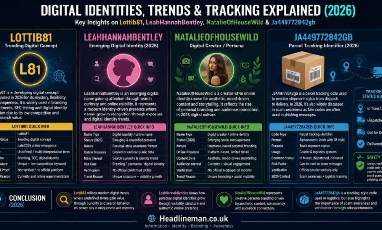 Lottib81, LeahHannahBentley, NatalieOfHouseWild & Ja449772842gb: Modern Digital Identities Explained in 2026